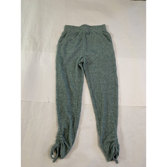 SO High Rise Jogger Pull On Tapered  Leg Sweatpants Soft Size S Heathered Green - Picture 1 of 9